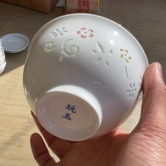 瓷片陶瓷5英寸五彩玲珑