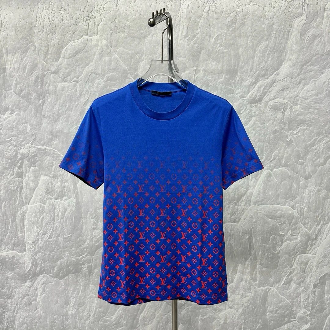 未使用 LouisVuitton/路易威登 渐变老花满印短袖 M码 J01749