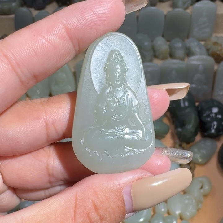 和田玉未镶嵌挂件