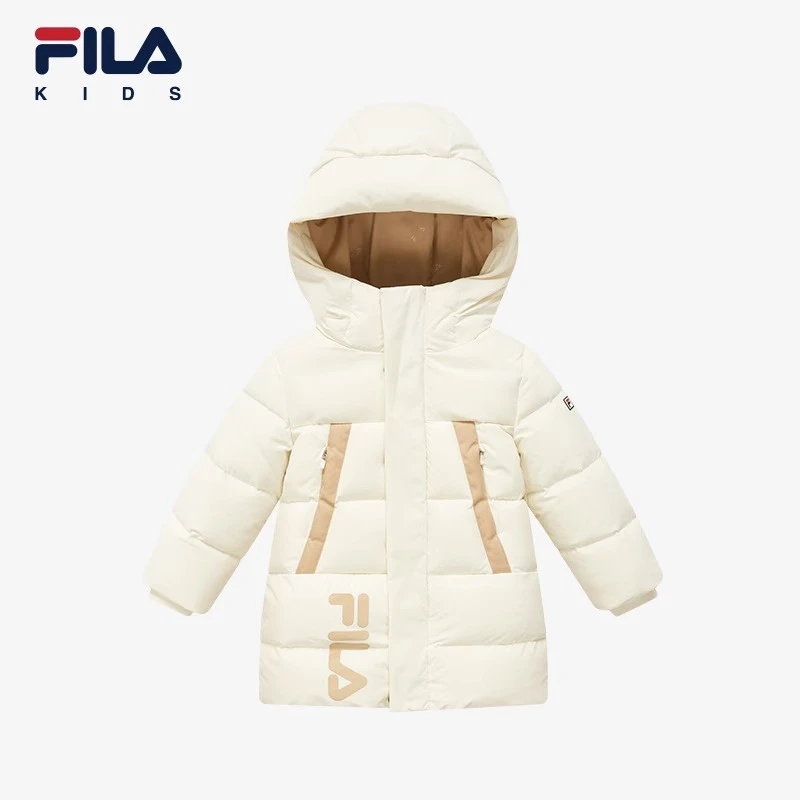 【斐乐儿童】2024冬季新款保暖舒适时尚儿童中长款羽绒服K61G441926