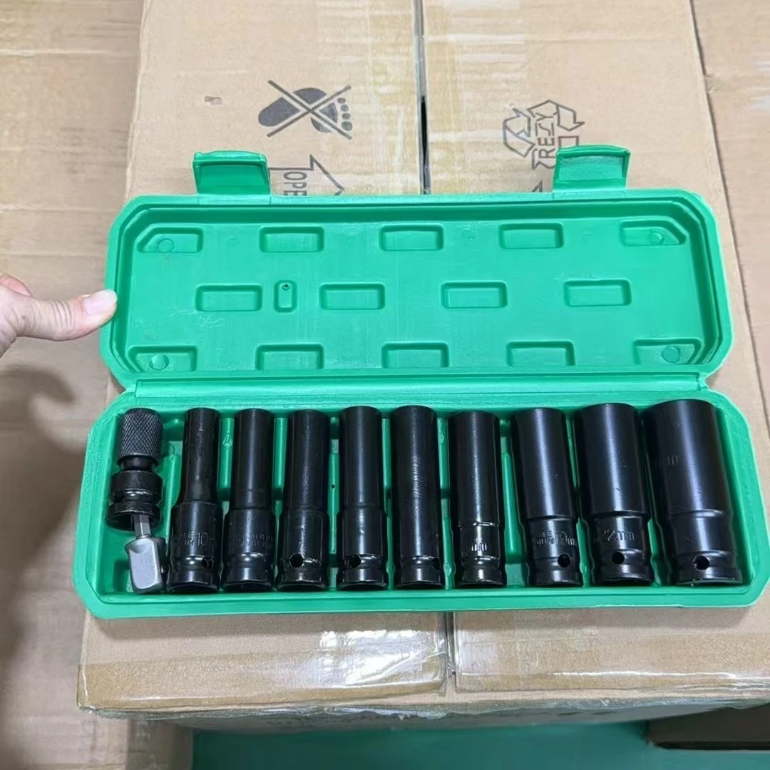 10-24加长套筒加转接头内六角手风批套筒工具套装11件套全套扳手