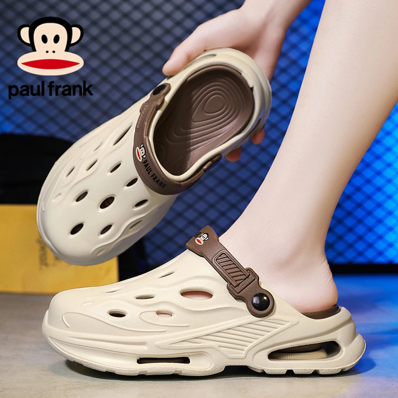 大嘴猴洞洞鞋2025夏季新款男士运动凉鞋沙滩外穿防滑防臭包头拖鞋