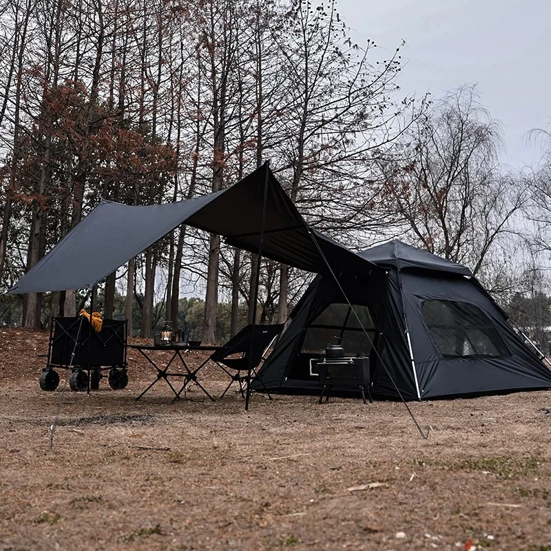 【偏远专拍】帐篷天幕二合一户外折叠便携式野营帐露营过夜防雨防晒