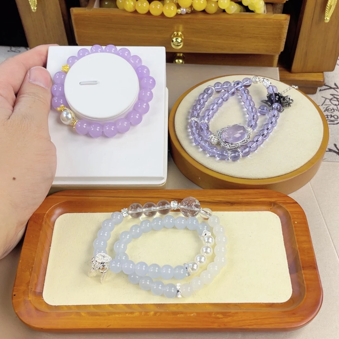 和田玉手链银S925镀金镶嵌