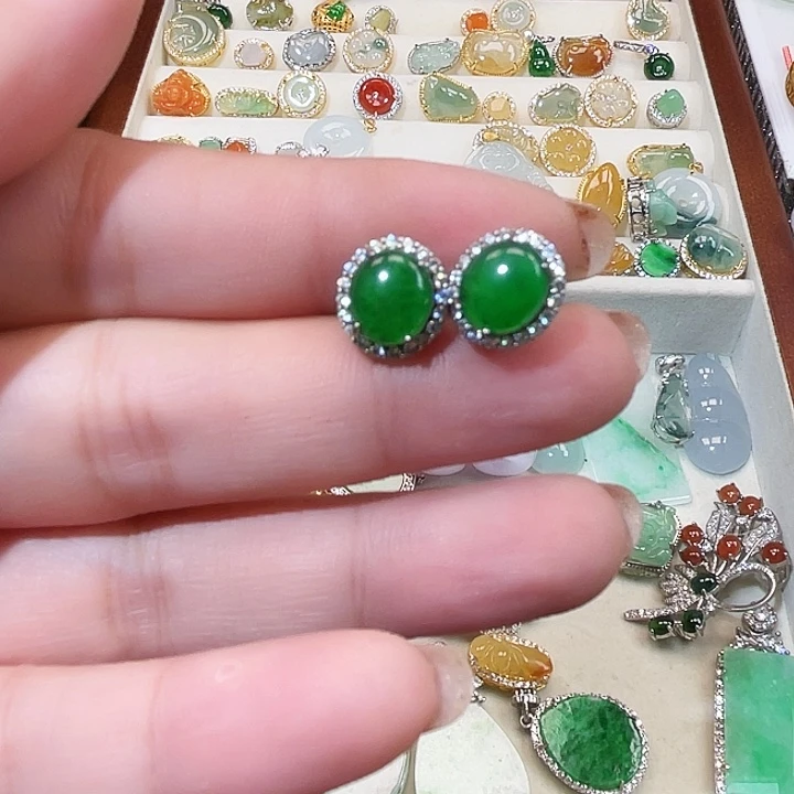 翡翠银S925镶嵌颈饰
