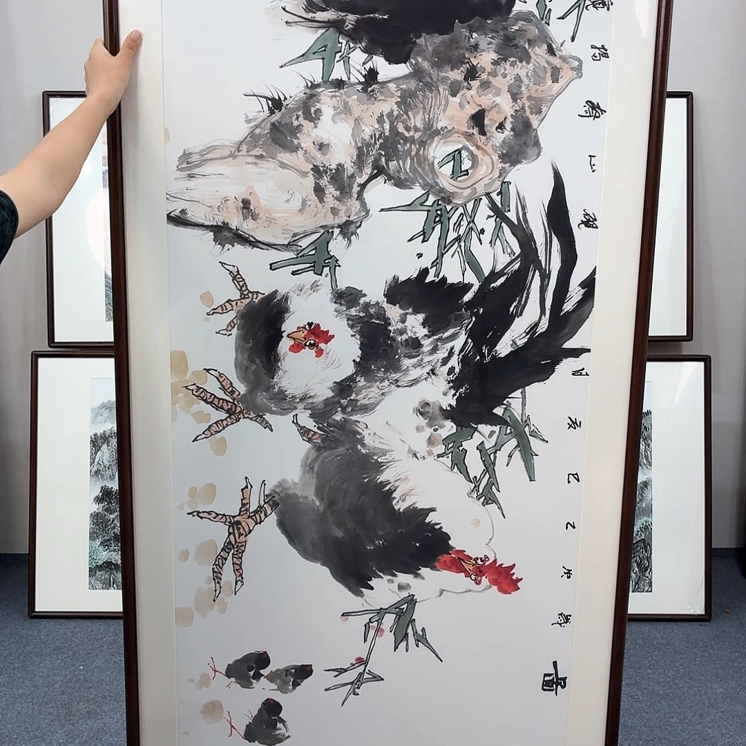 国画手绘作品210×80尺寸
