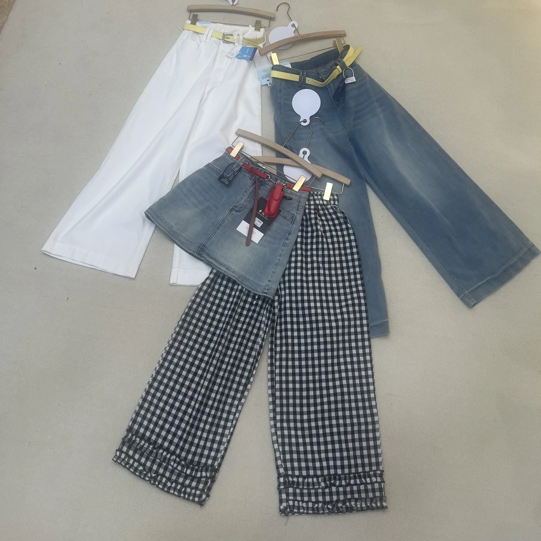 （裤子编码拍）2025年夏季新款休闲裤阔腿裤无弹直筒裤