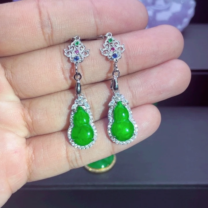 翡翠未镶嵌耳饰耳饰