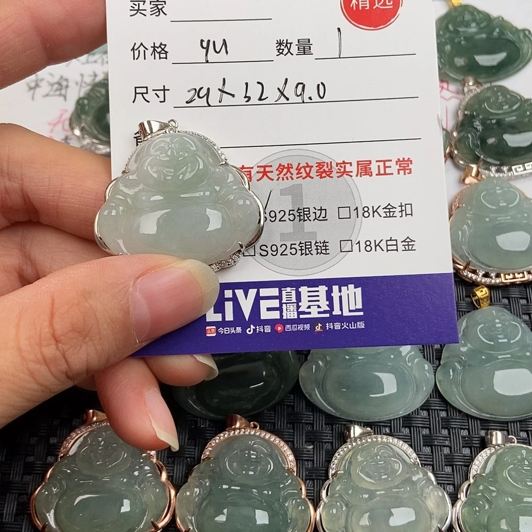 翡翠银S925镶嵌颈饰