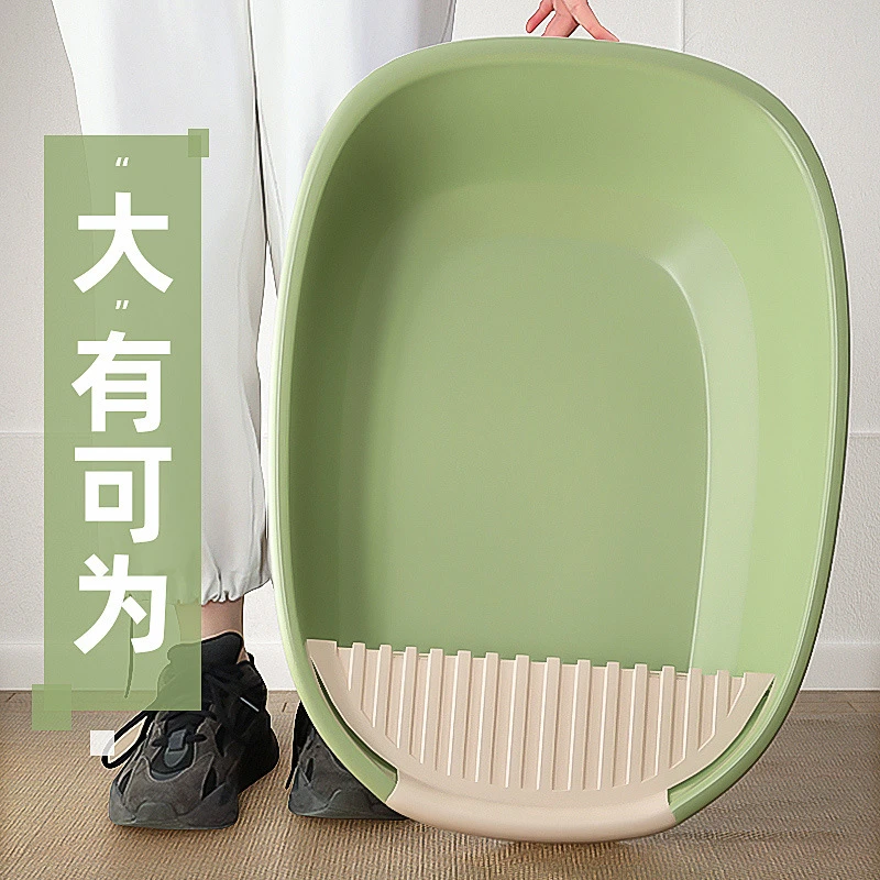 猫砂盆开放式半封闭布偶幼猫防外溅厕所猫咪拉屎超大号便盆用品