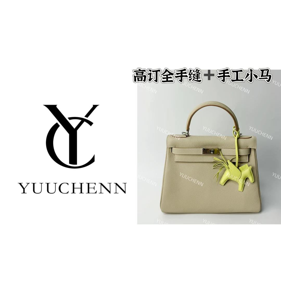 YUUCHENN【手工定制】28cm原创设计高定真皮包 HH1395