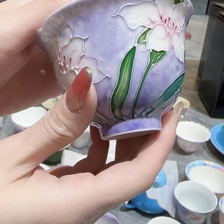 青花瓷器杯套碗盆套装