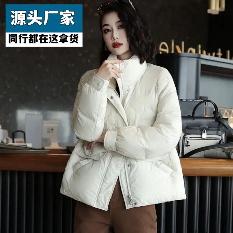 梵乐芬2025羽绒服女秋冬季新款韩版时尚洋气立领欧货白鸭绒保暖宽