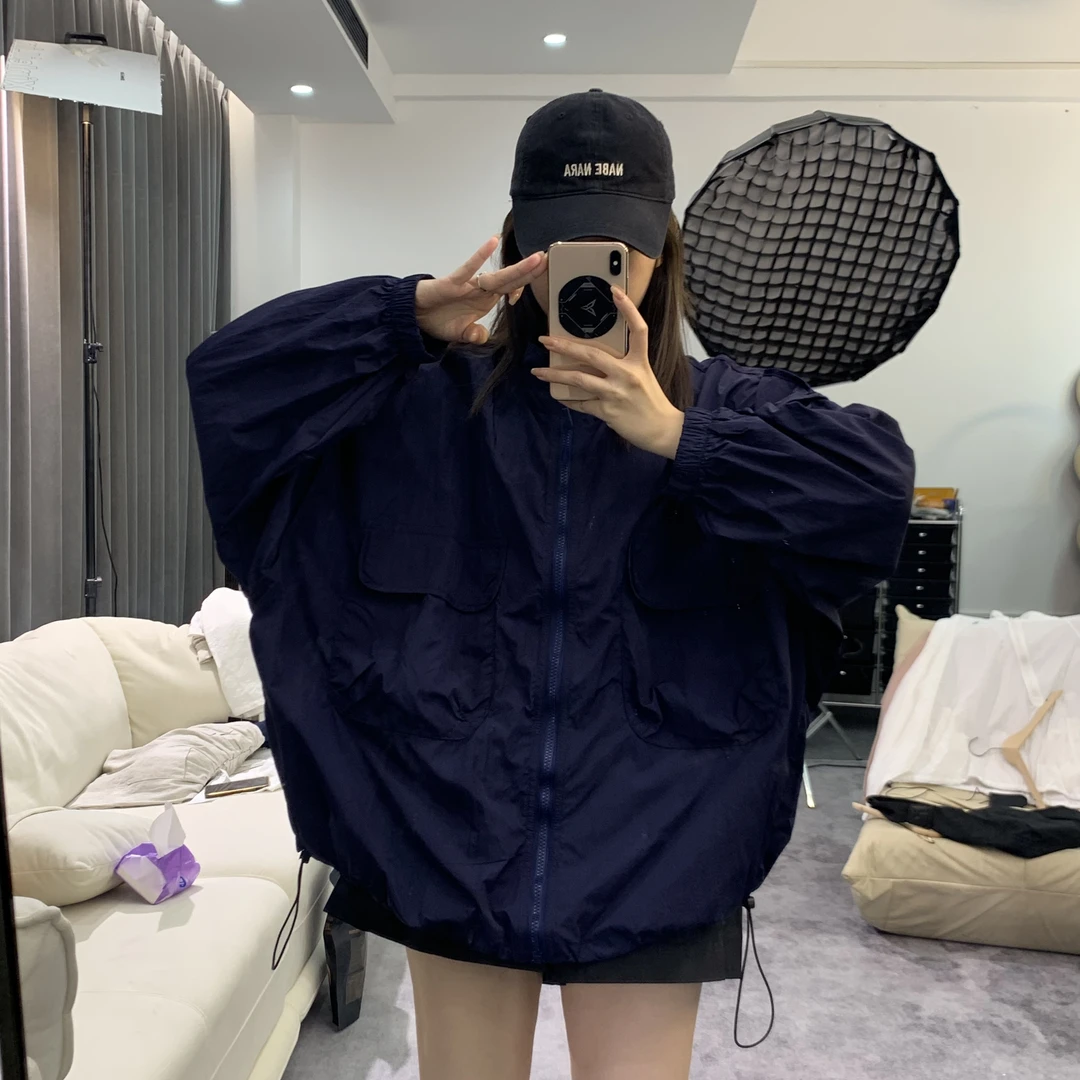 设计宽松防晒服休闲百搭抽绳夏款外套2366