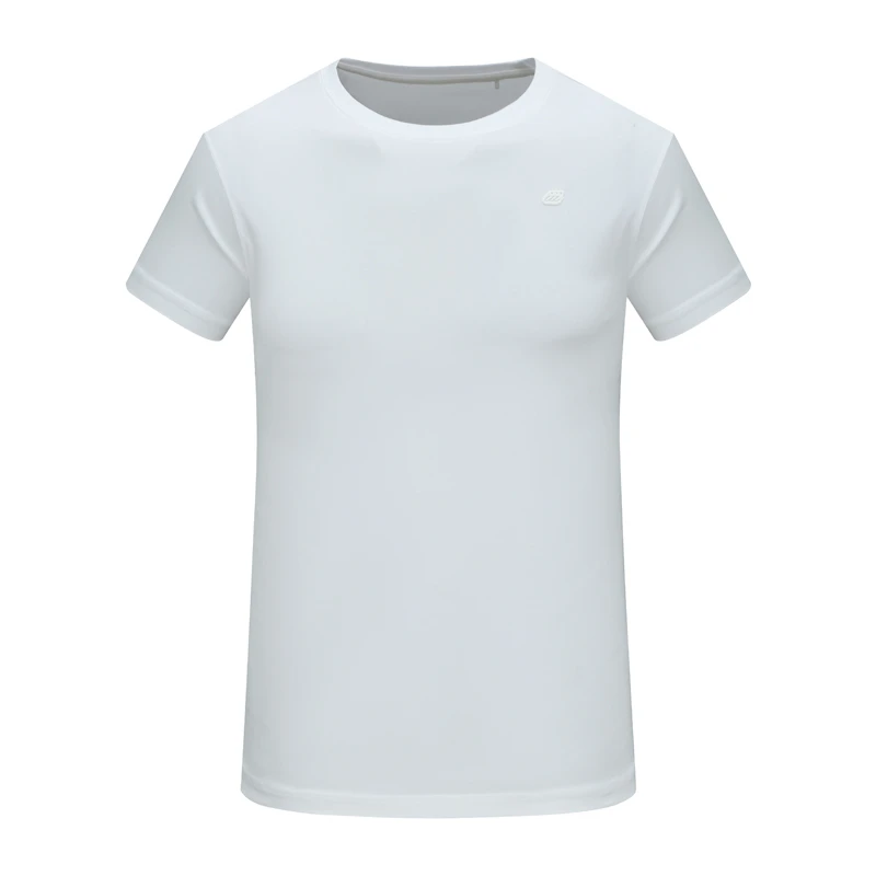 F3665恺男式夏季短袖T恤 棉圆领套头休闲商务上衣 白色弹力