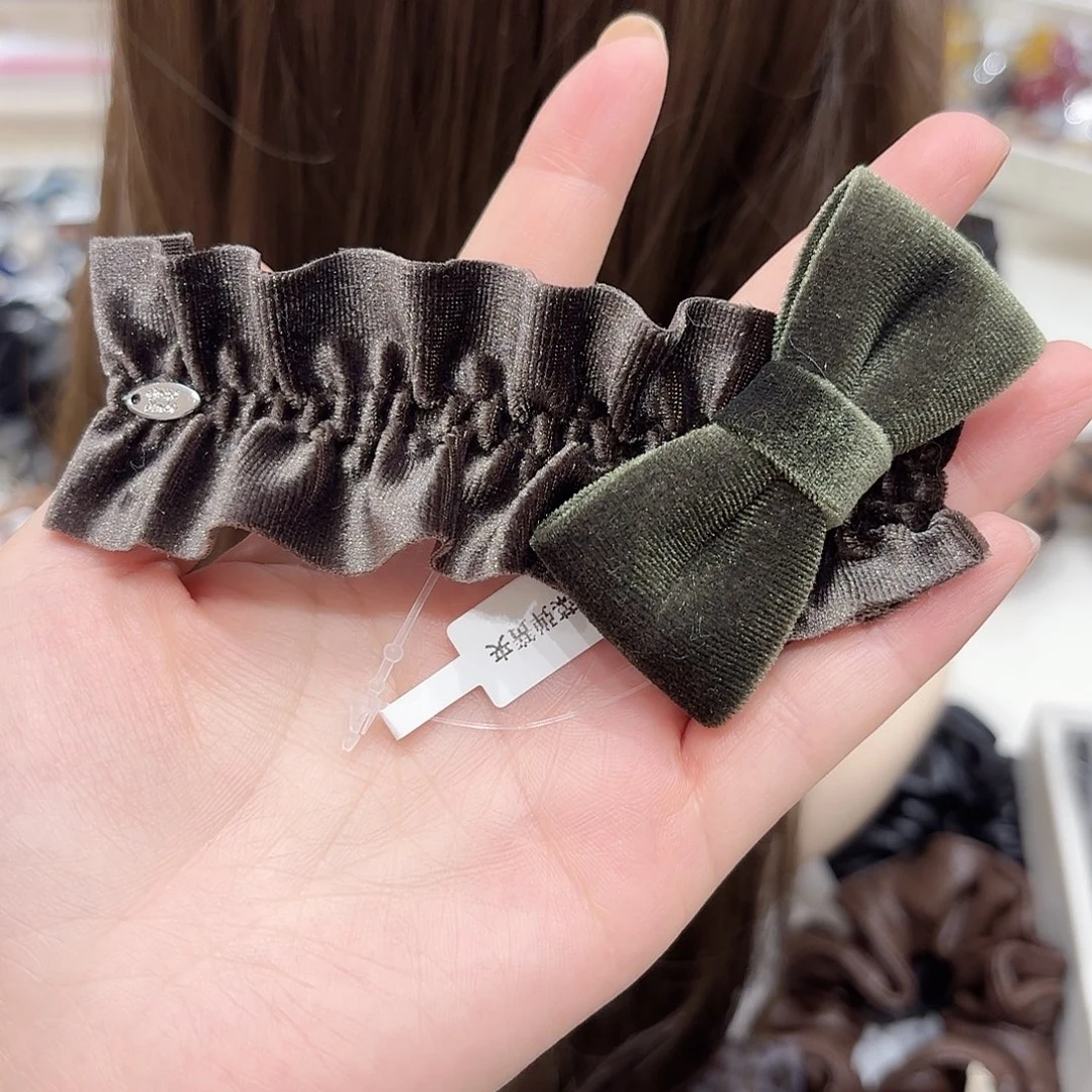 非金属泡菜弹夹绿色蝴蝶结