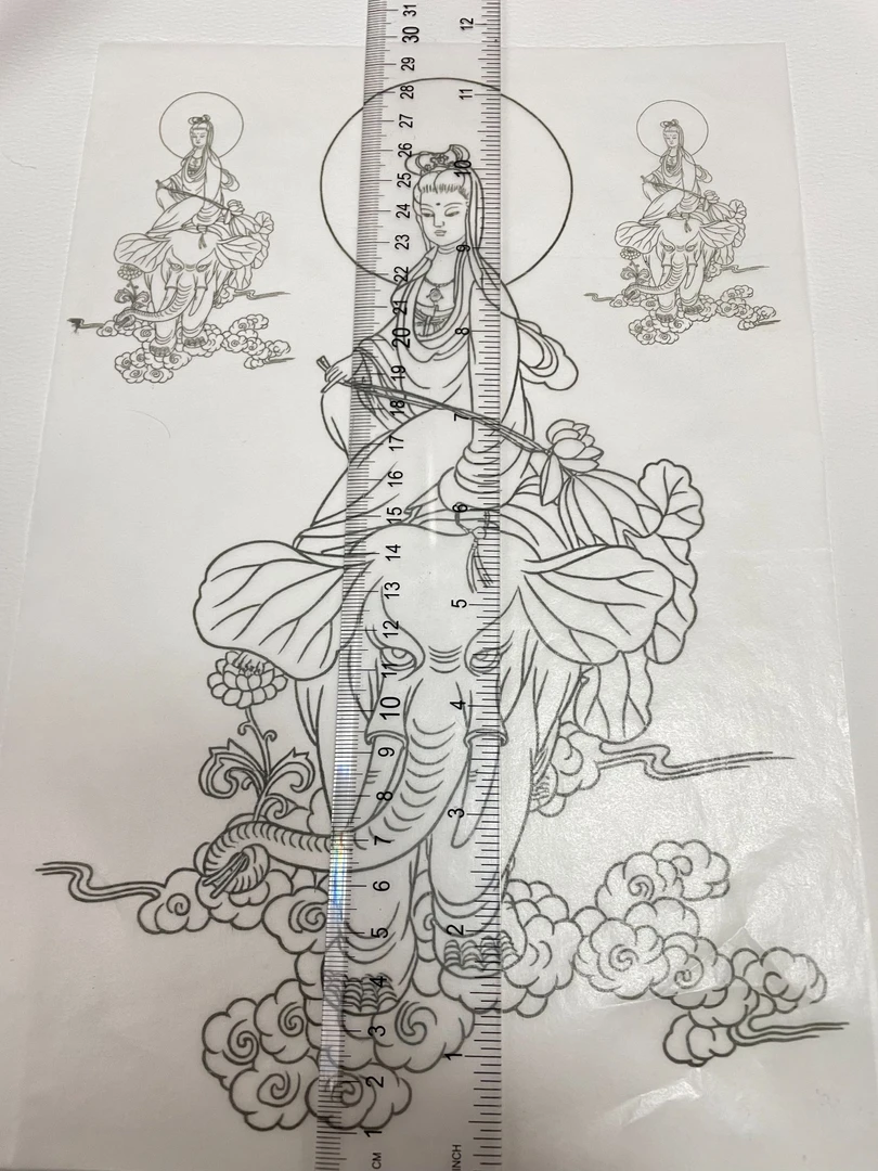 葫芦烙画，雕刻（福禄寿+观音+笑脸佛+半佛+祥文）转印纸，拍1发5张。