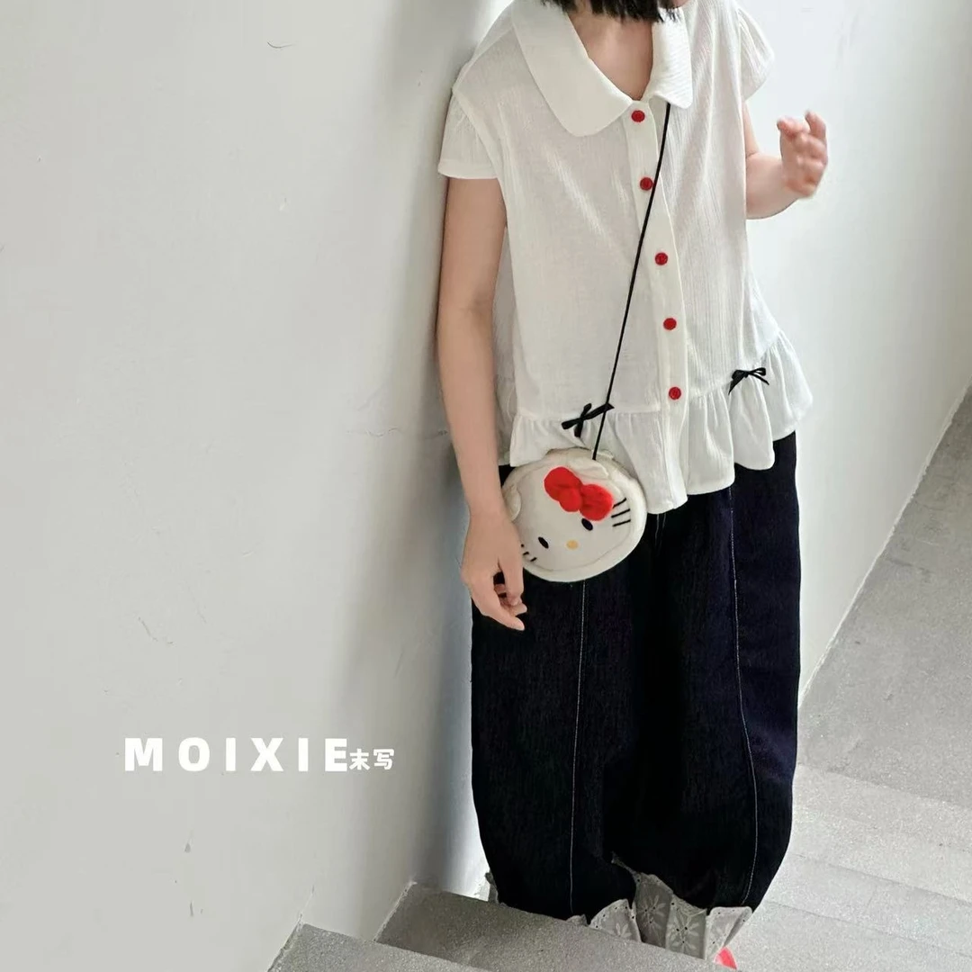 5105儿童夏款甜美法式复古上衣