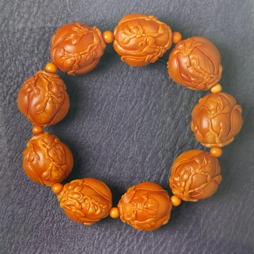 手串/手链橄榄核玉兰花