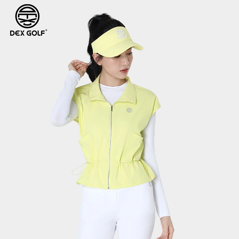 DEXGOLF高尔夫服装女士外套春夏新款6205拉链收腰双口袋时尚百搭