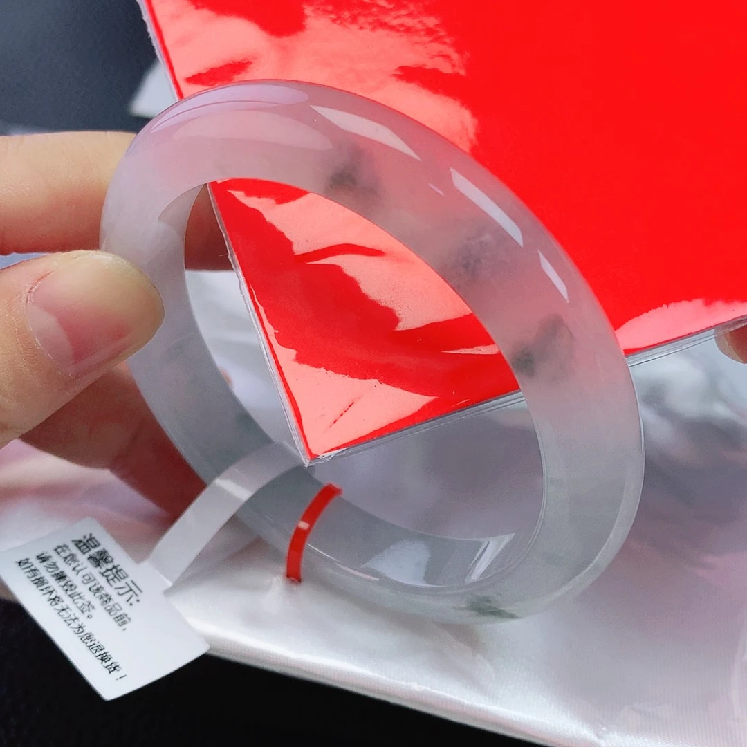 未镶嵌手镯翡翠54冰透起光