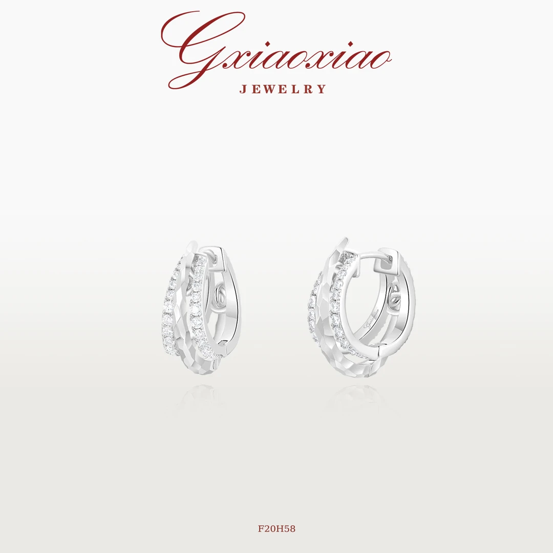 G XIAOXIAO 轻奢气质高级设计款三圈耳环 F20H58