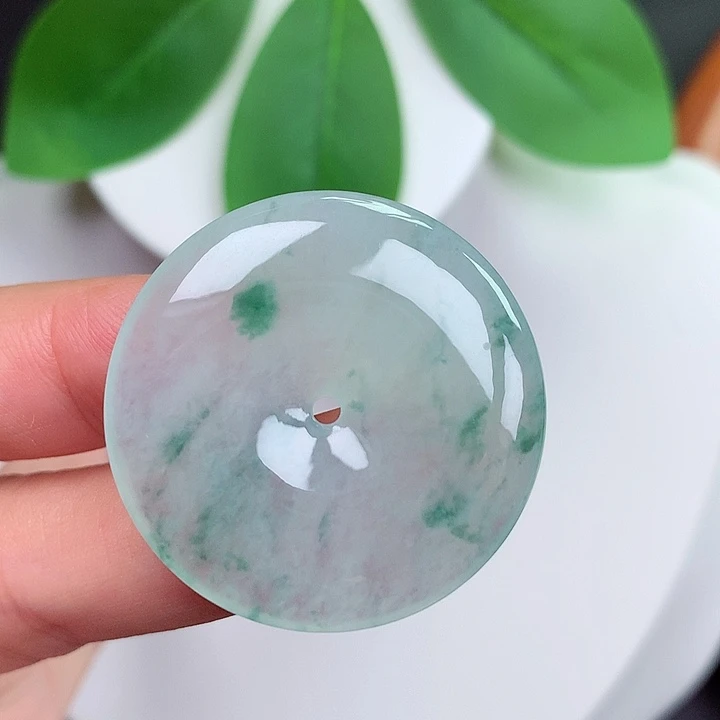 颈饰未镶嵌翡翠平安扣 32.4x5.6mm