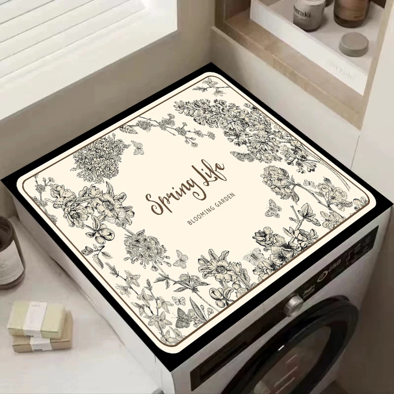 275【60*60】滚筒洗衣机盖垫2025新款硅藻泥冰箱盖垫防尘垫