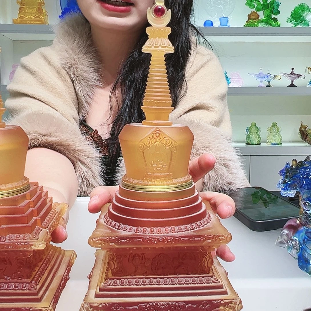 【闪购商品】手工艺品琉璃明*?舍利塔