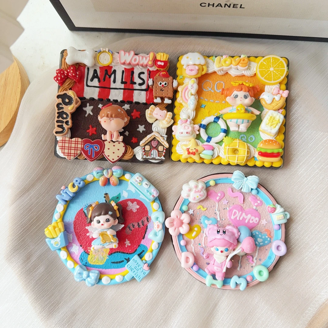 (萌粒冰箱贴)奶油胶手工diy创意磁吸手作