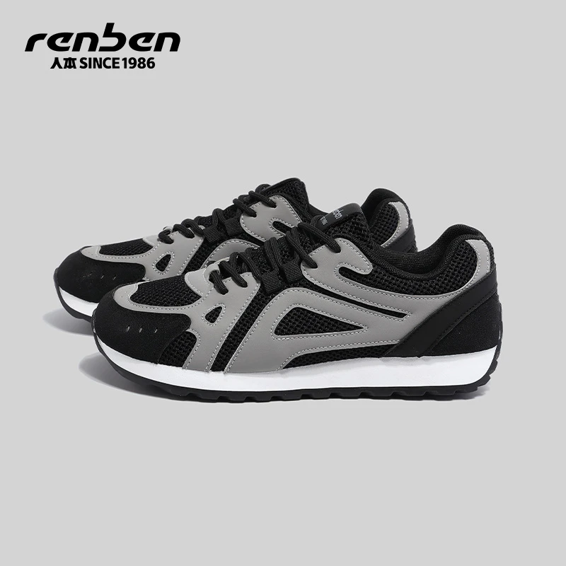 人本秋季小众交叉绑带透气时尚休闲鞋球鞋跑鞋富家ins