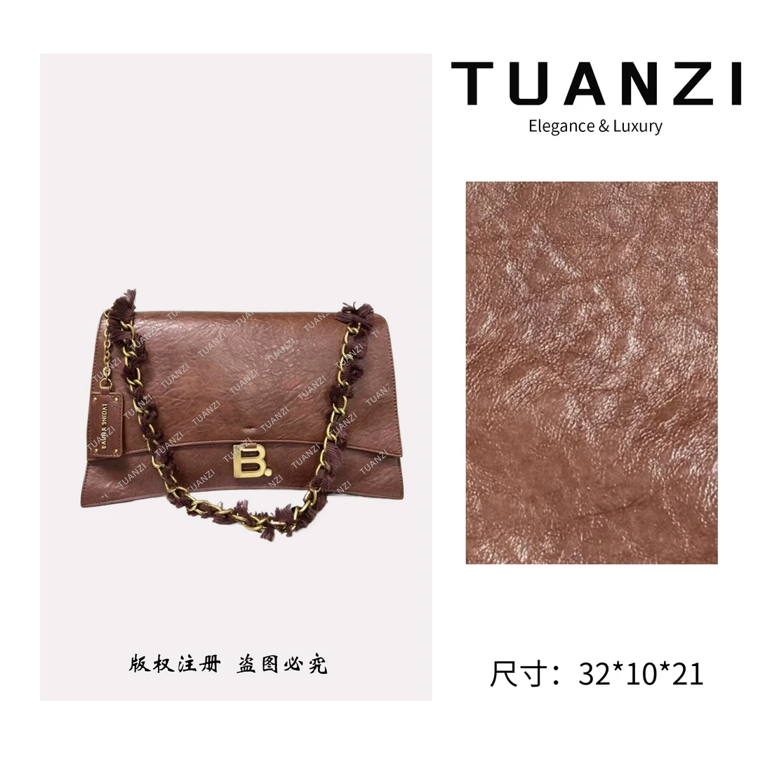 TUANZI『巴家沙漏』新款32cm单肩腋下女包 SD-5657-可可栗