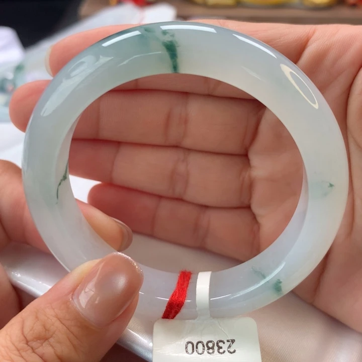 翡翠未镶嵌手镯55正