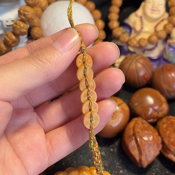 橄榄核手串/手链五帝钱