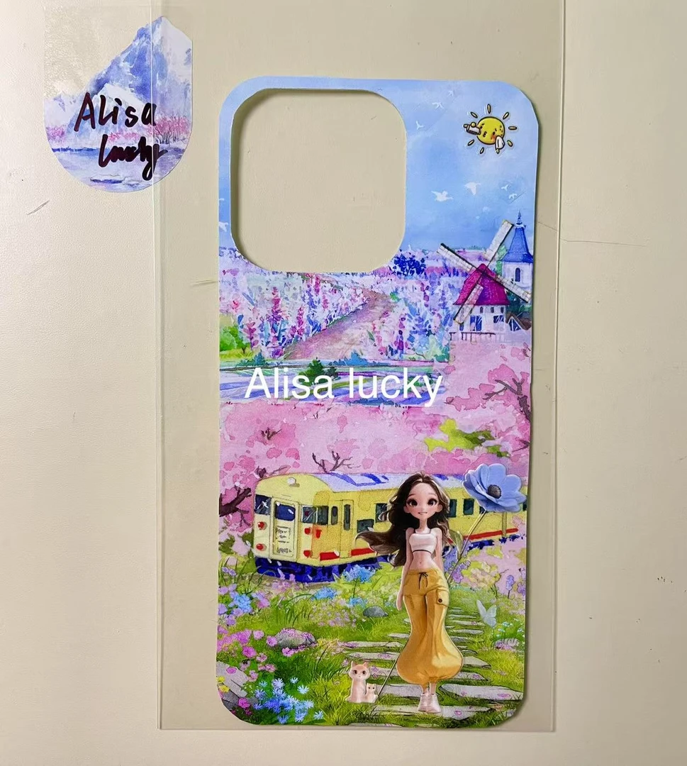 背卡DIY手账贴纸手机贴纸冰箱贴纸造景苹果手机背卡各型号立体贴