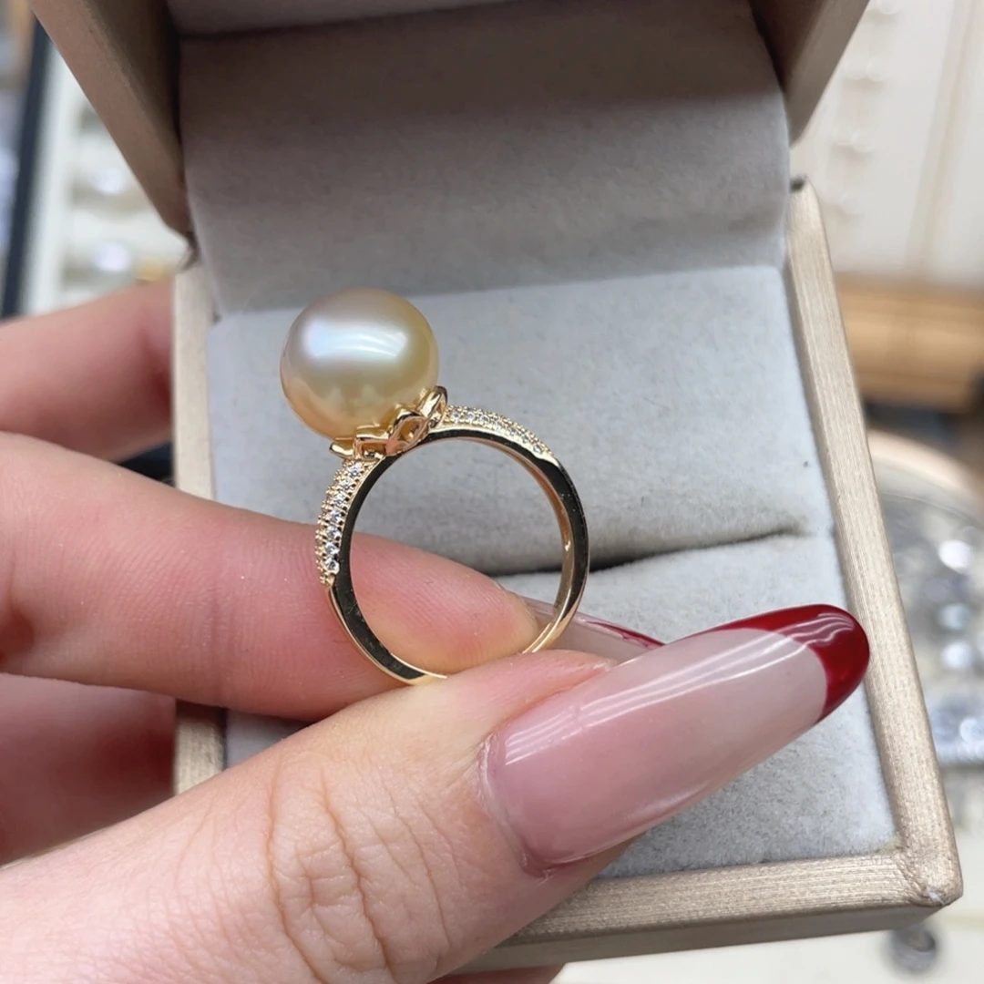 海水珍珠银S925镶嵌戒指D114