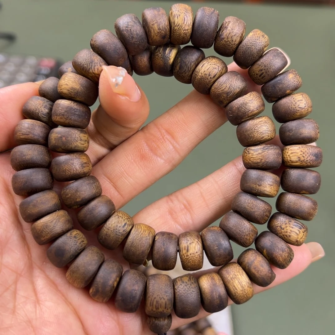 沉香手串张勺子算盘珠卡1.2/33g双圈多样性发一