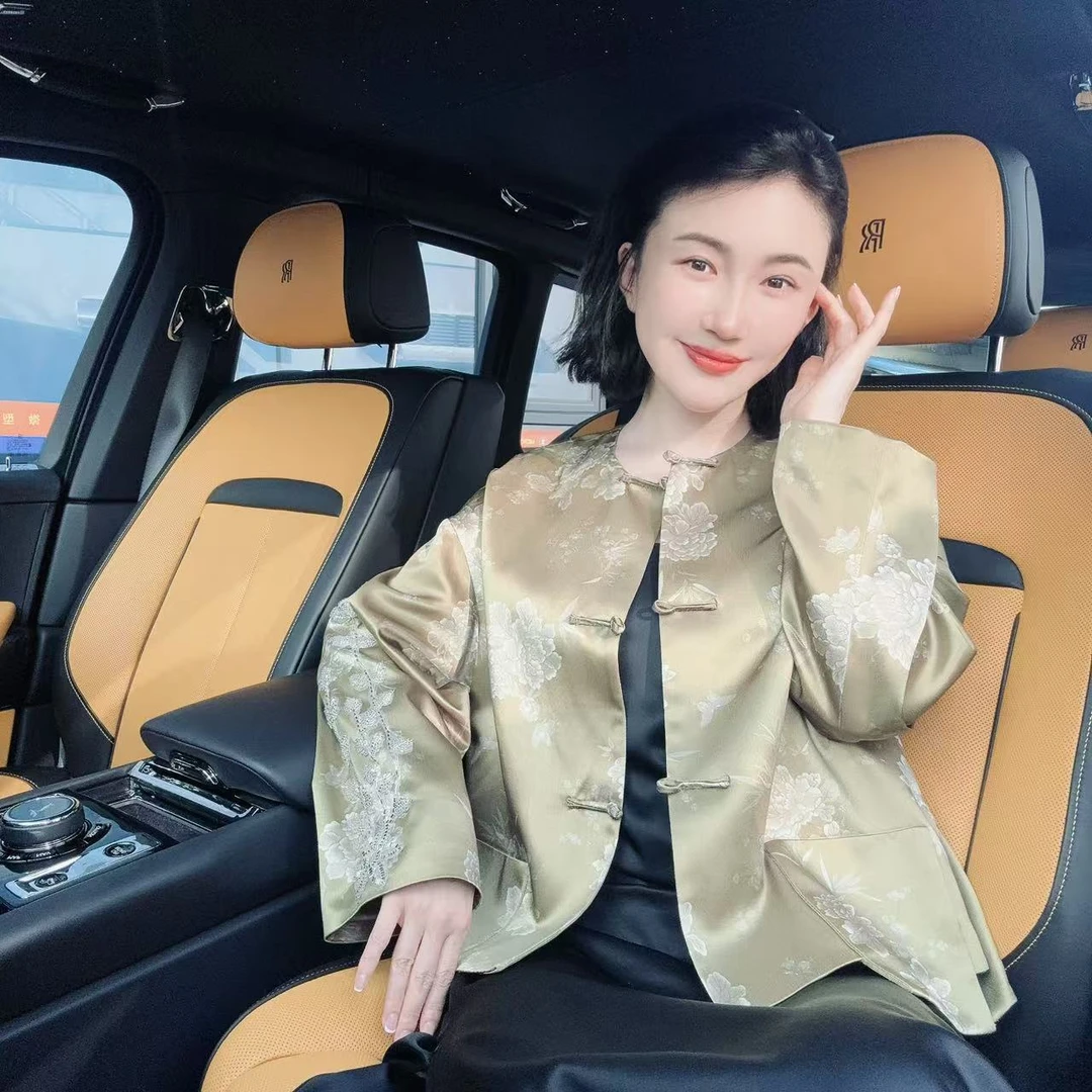 Betty Bairn【牡丹花汇】高端系列醋酸提花外套25B-BW8833