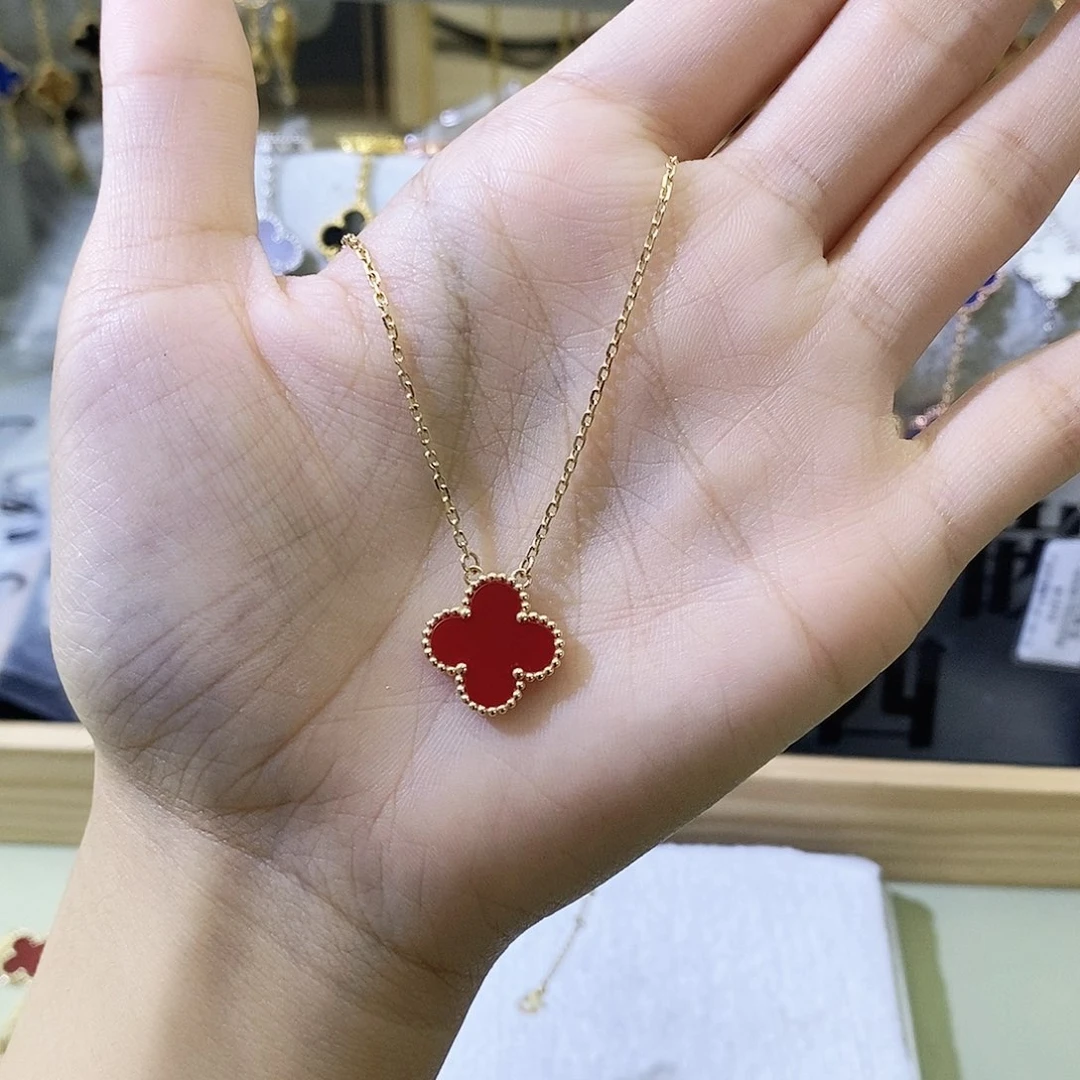 玛瑙/玉髓项链18K金镶嵌桂****部浅金色