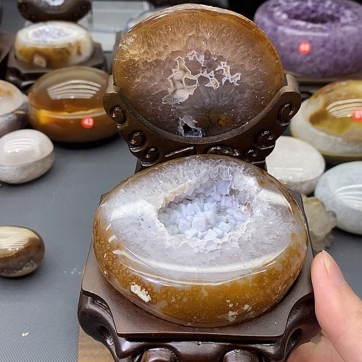 摆件紫晶未镶嵌聚宝盆