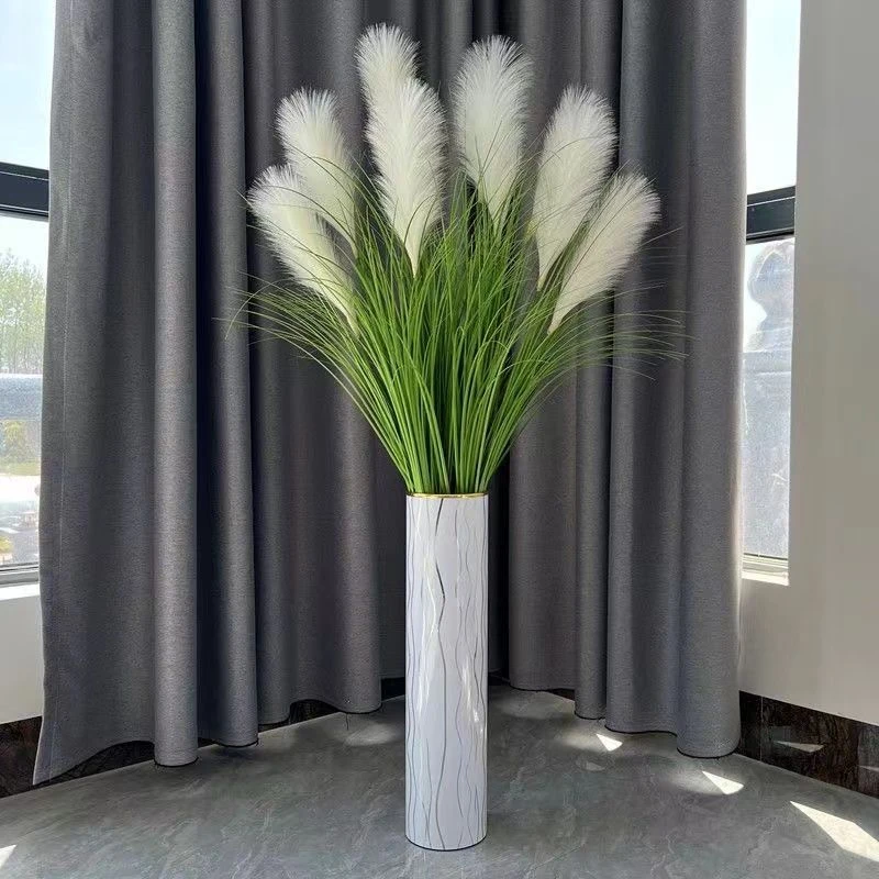 顺丰包邮时尚芦苇草仿真花摆件大束落地插花客厅装饰高枝假花摆放