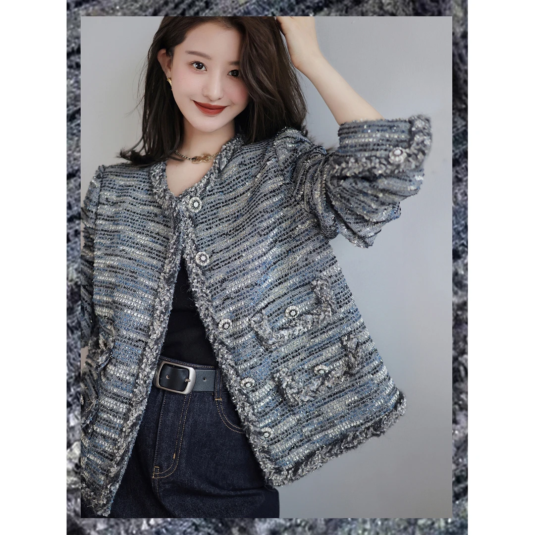 【赵大喜】现货！人间烟火外套丨高级感粗花呢外套女上衣