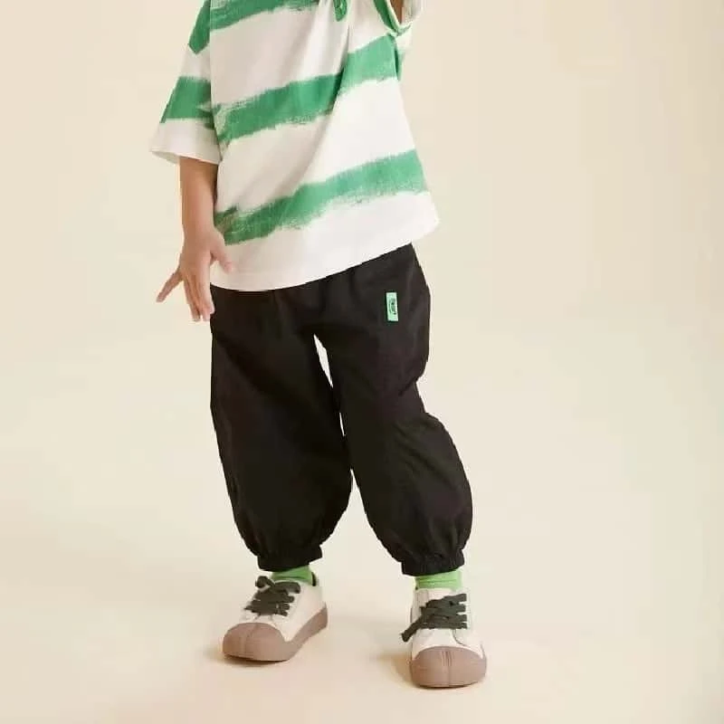 90-120码橙子家男宝长裤春夏纯棉松紧腰百搭休闲裤