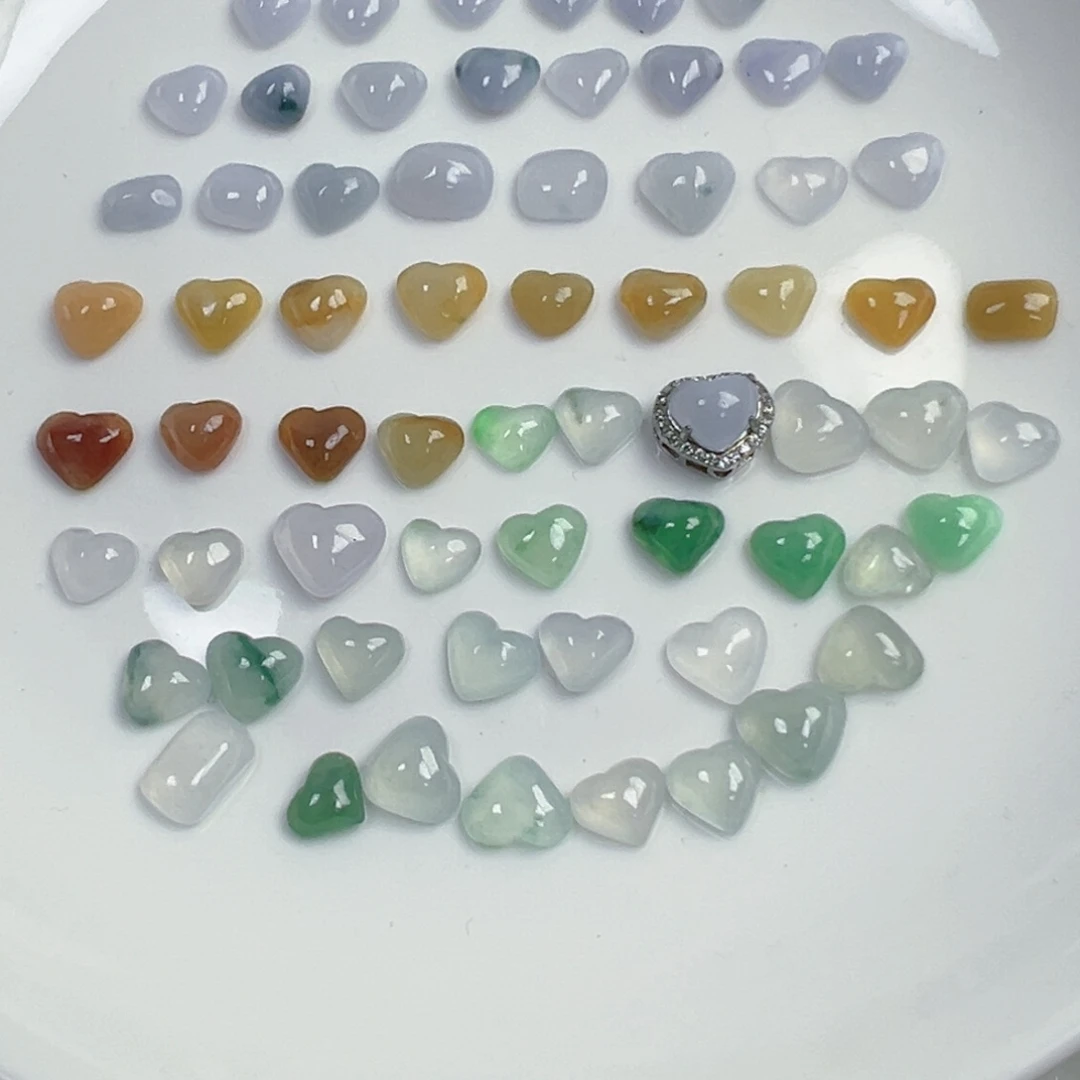 翡翠散珠翡翠爱心一个可挑