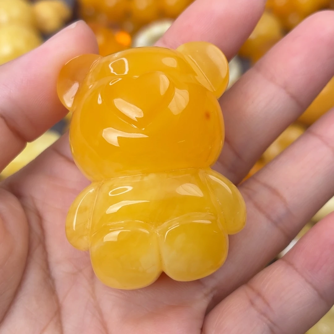 小***妈裸石蜜蜡未镶嵌熊