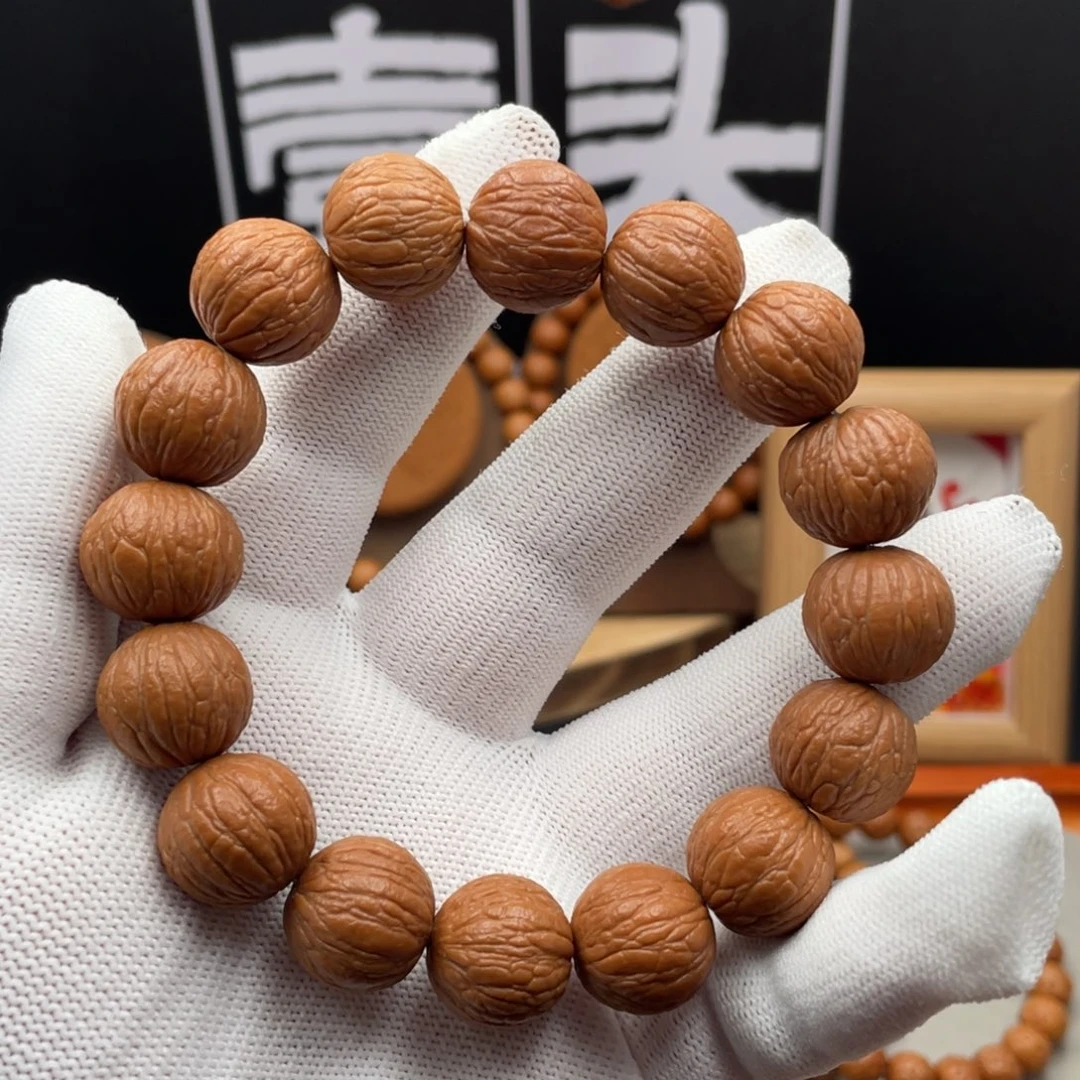 猴头核桃手串原皮凤羽全品