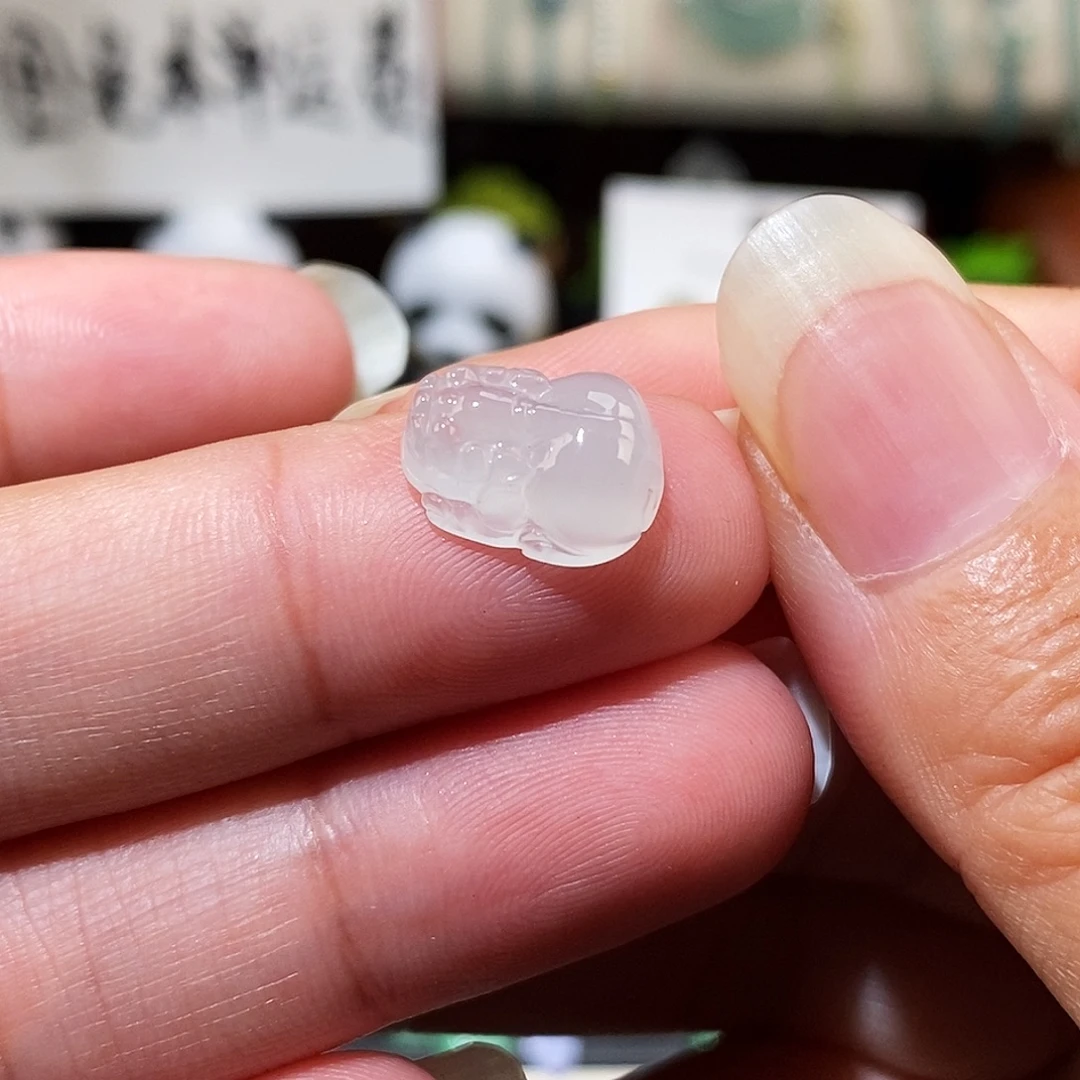 翡翠未镶嵌颈饰白冰貔貅