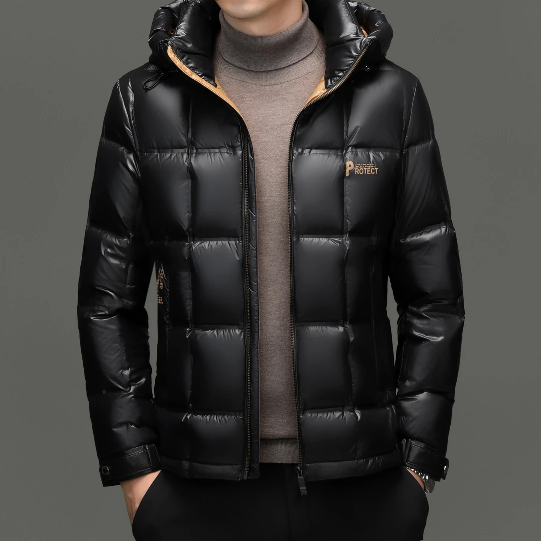 【专柜正品】大牌冬季可脱卸帽鸭绒羽绒服男士时尚潮流防寒保暖外套