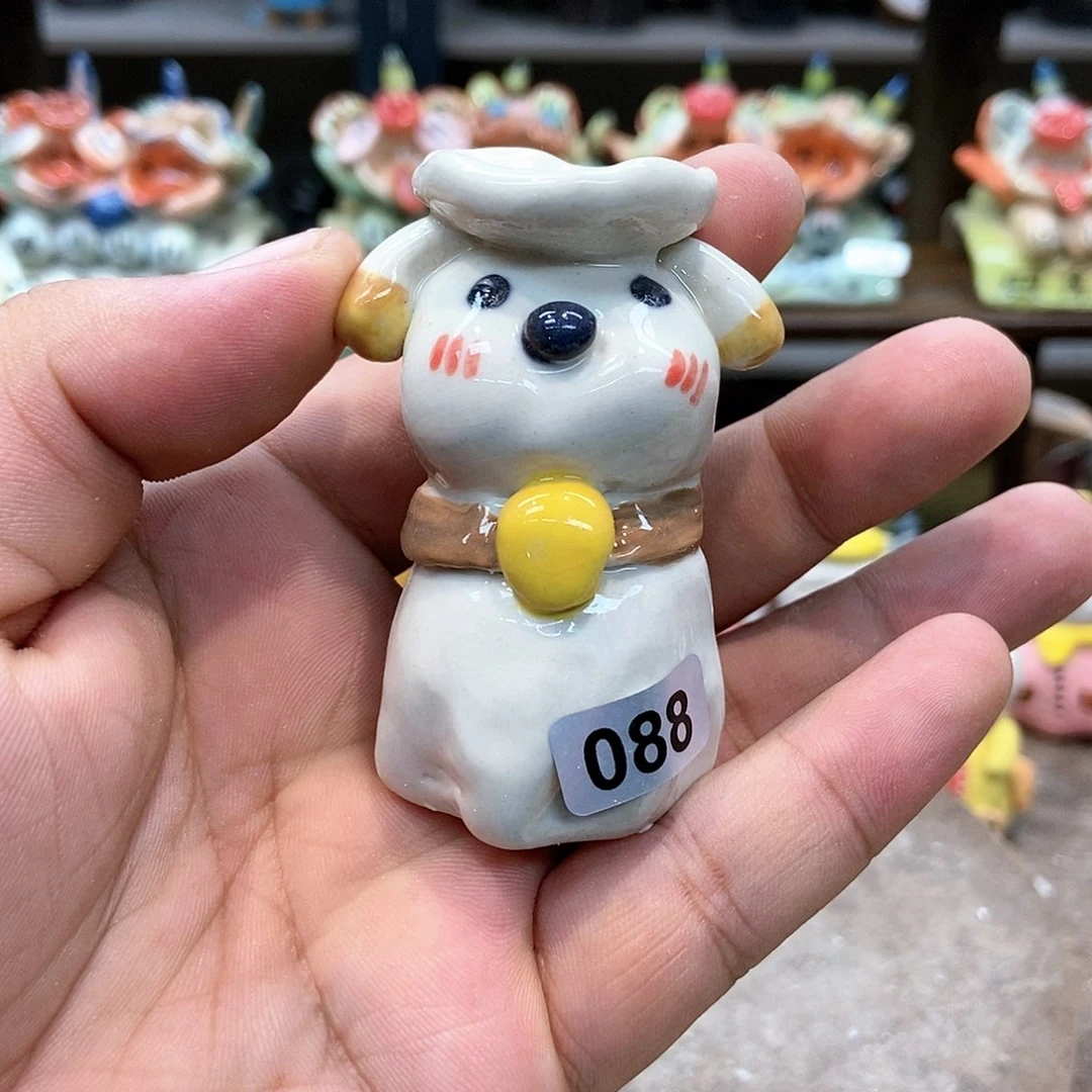 摆件直播间手工抽象陶瓷摆件088