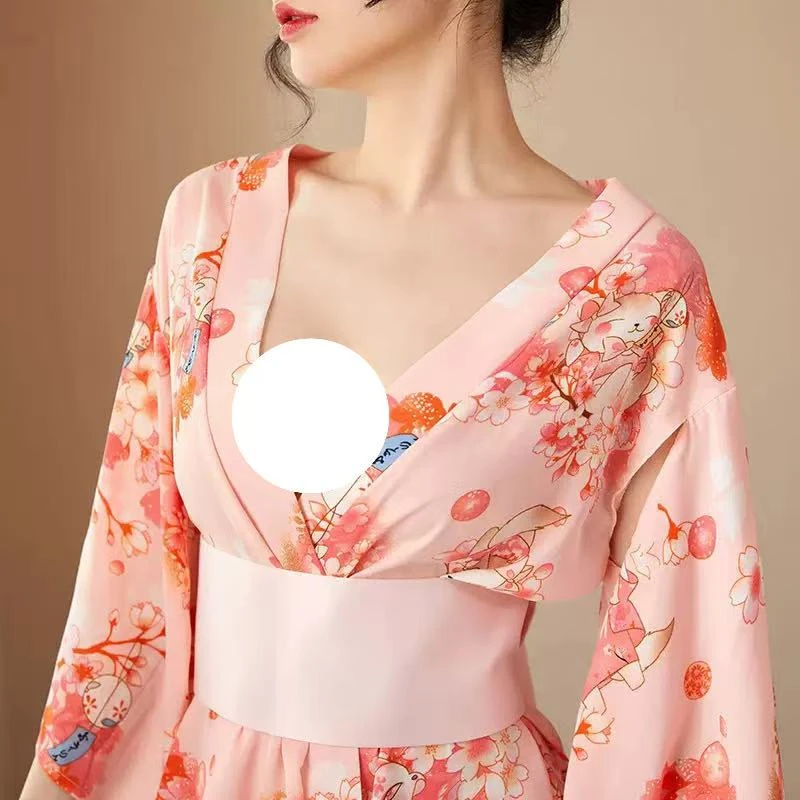 粉红色睡袍女均码